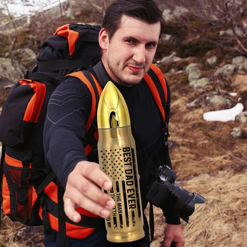 Gifts for Dad – Fathers Day, Birthday Gift, Best Dad Ever Gift for Fathers Day, 17oz American Flag Tumbler, Thoughtful Present from Daughter, Son, for Husband from Wife