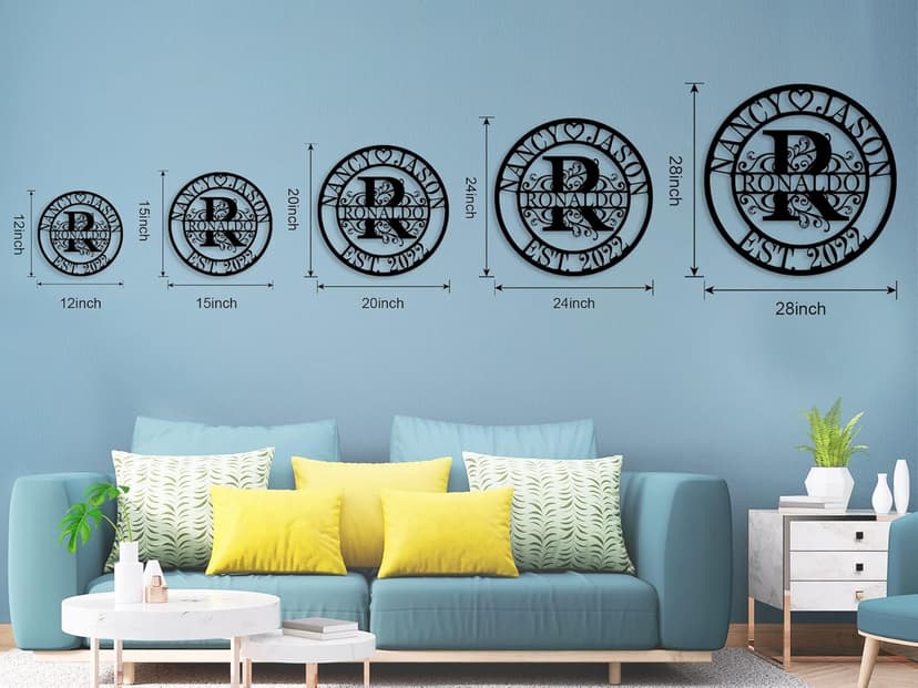 Wedding Gifts for Couples 2025, Personalized Metal Name Signs, Custom Name Signs, Custom Family Name Sign, Last Name Sign, Monogram Letters Wall Decor, House Warming Gifts New Home