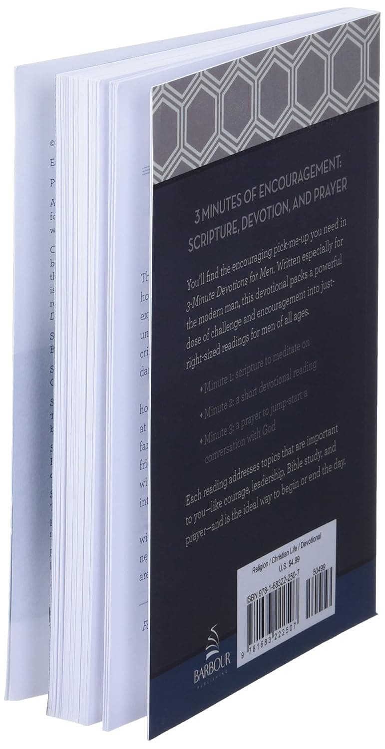 3-Minute Devotions for Men: 180 Encouraging Readings
