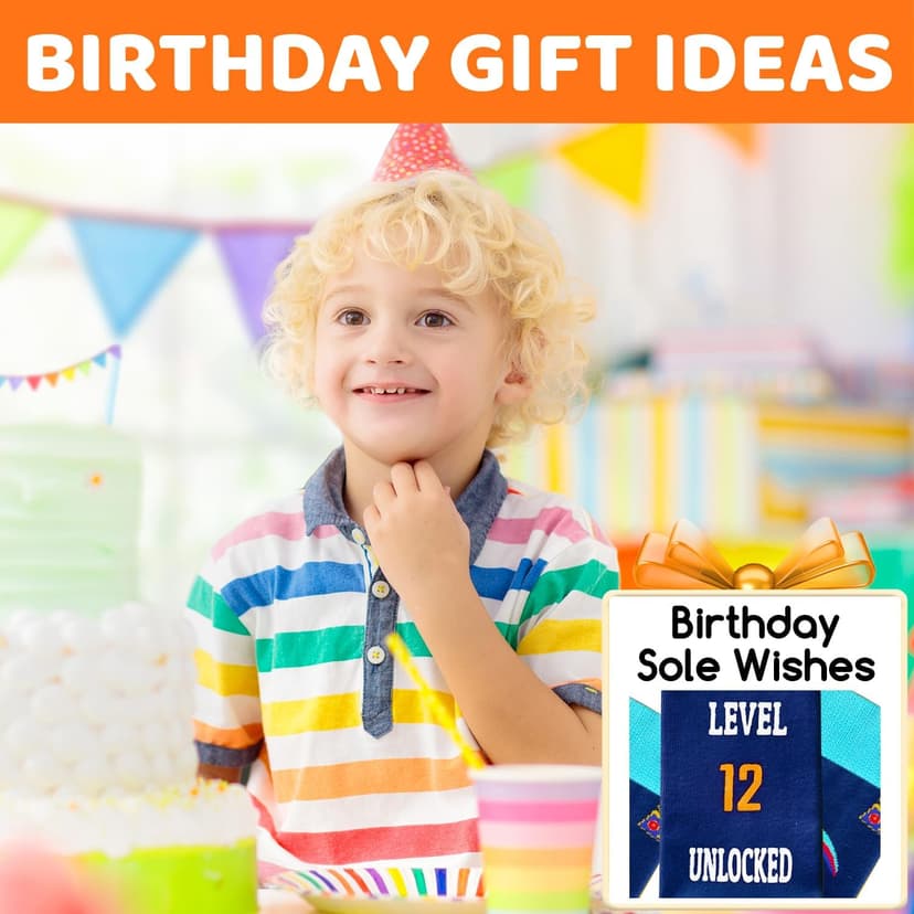 Girls Age 4-12 Birthday Gifts - Socks for Kids 4-12 Years Old, Birthday Gift Ideas for Boys and Girls