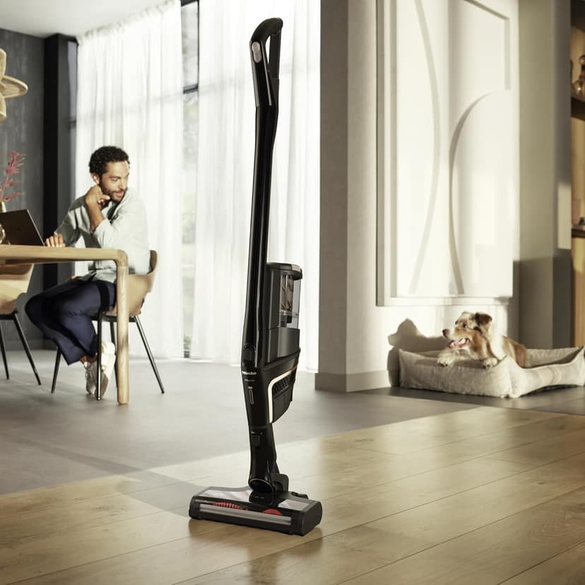 Miele Triflex HX2 Cat & Dog Cordless Stick Vacuum Cleaner, 60 min runtime, Obsidian Black / Rose Gold