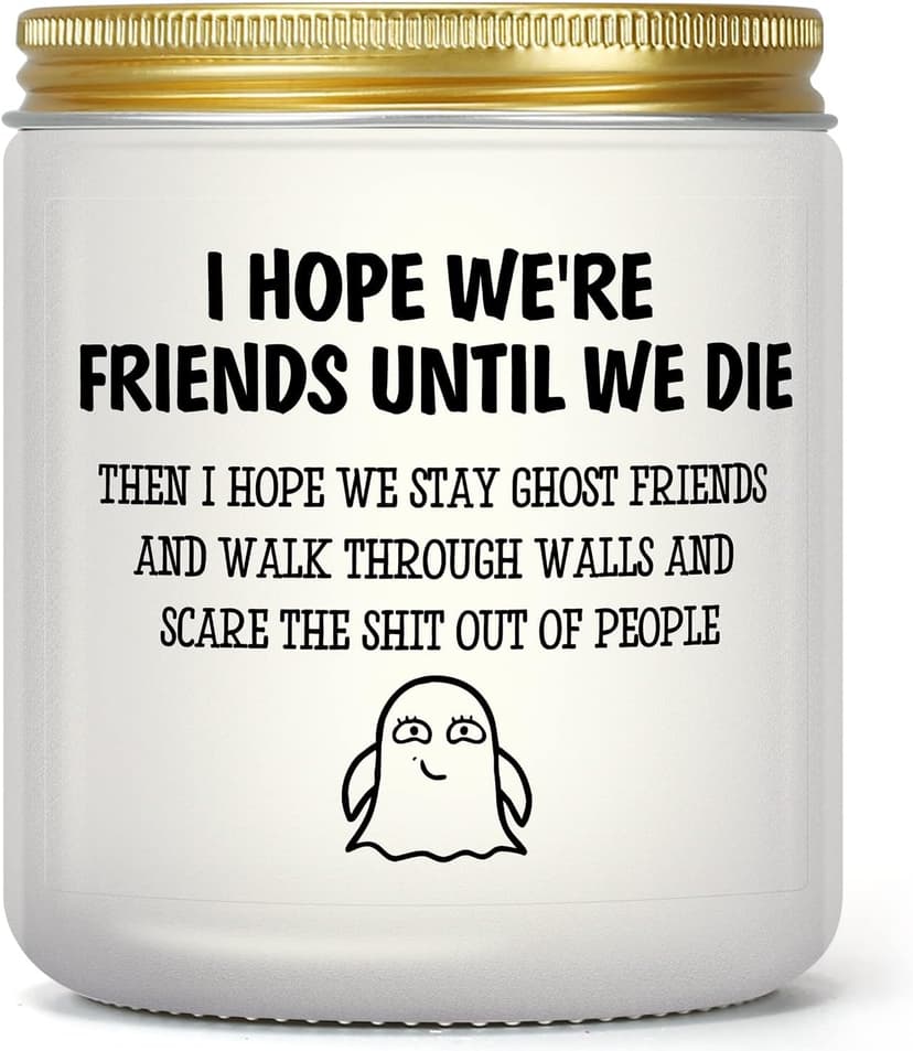 Gifts for Women Men, Unique Friendship Gift for Best Friend BFF Bestie, Funny Personalized Birthday Christmas Anniversary Present for Coworker Sister Classmate Female, Lavender Candle for Her Him