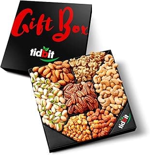 Gourmet Nut Platter (7 Mix Tray) - Gift Baskets for Adults & Kids, Healthy Food Arrangement, Care Package, Irresistible Treats to Satisfy Your Cravings, Birthday, Labor Day, Christmas and other Holidays!