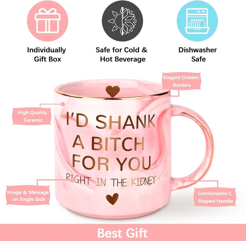 Birthday Gifts for Women,12oz Funny Coffee Mug for Best Friend Mom Grandma Wife Daughter Aunt,Sister Gifts from Sister,Unique Christmas Valentines Galentines Day Present for Her Girlfriend Besties BFF