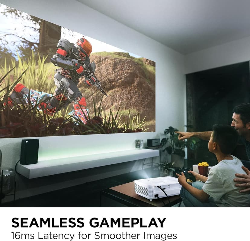 ViewSonic PA503HD 4000 Lumens High Brightness Projector with 1.1x Optical Zoom, USB, and HDMI inputs for Home and Office