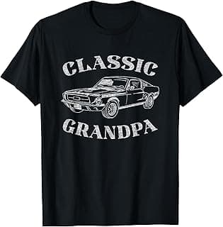 Funny Grandpa Classic Car Graphic T-Shirt