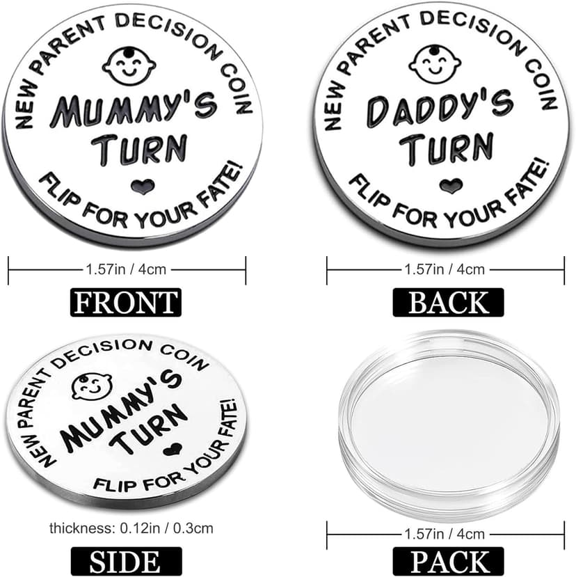 Funny Baby Gift New Parents Decision Gift,Pregnancy Gifts New Dad Mom Gifts,New Parents Gifts for Couples Halloween Thanksgiving for First Time to be Moms Dads Daddy Mummy Double Sided