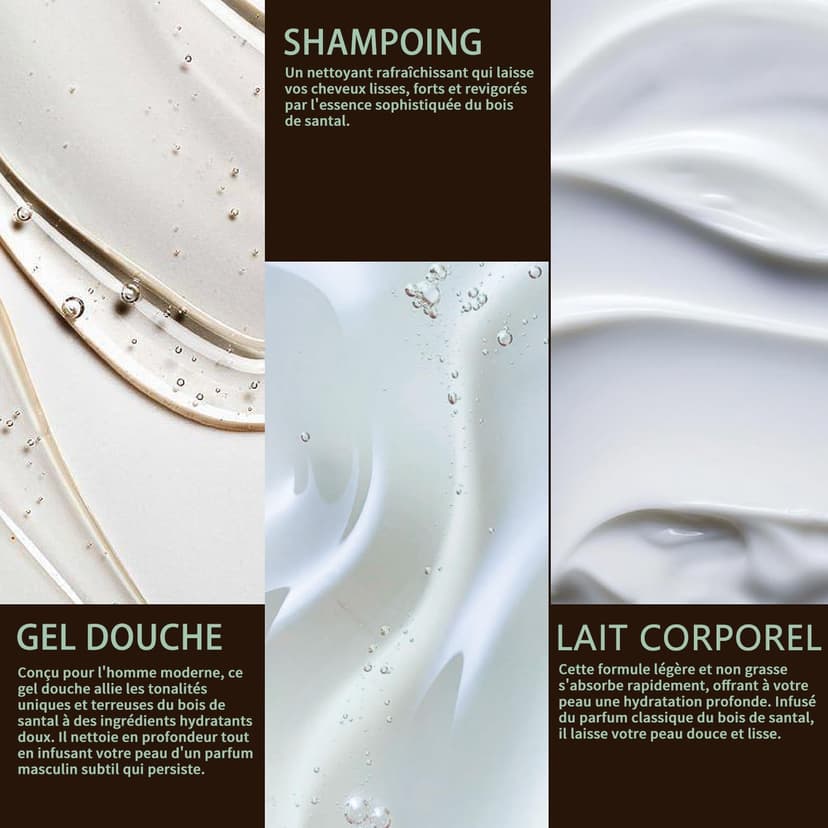 BODY & EARTH Men Gift Sets - 3PC Mens Gift Baskets Includes Sandalwood Shower Gel, Body Lotion, Shampoo, Mens Gift Basket as Birthday and Christmas Gifts for Men, Boyfriends and husbands