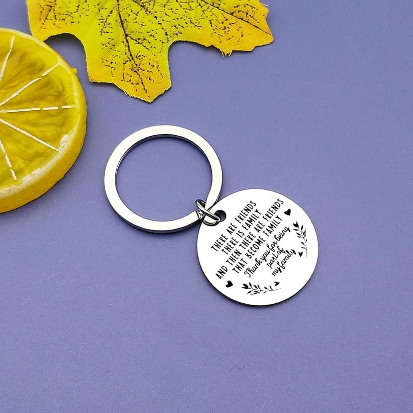Friendship Gifts Best Friend Keychain Thank You Gift for Best Friend BFF Bestie Soul Sister Friend Appreciation Gifts, Birthday Christmas Gifts for Best Friend, Thank You for Being Part of My Family