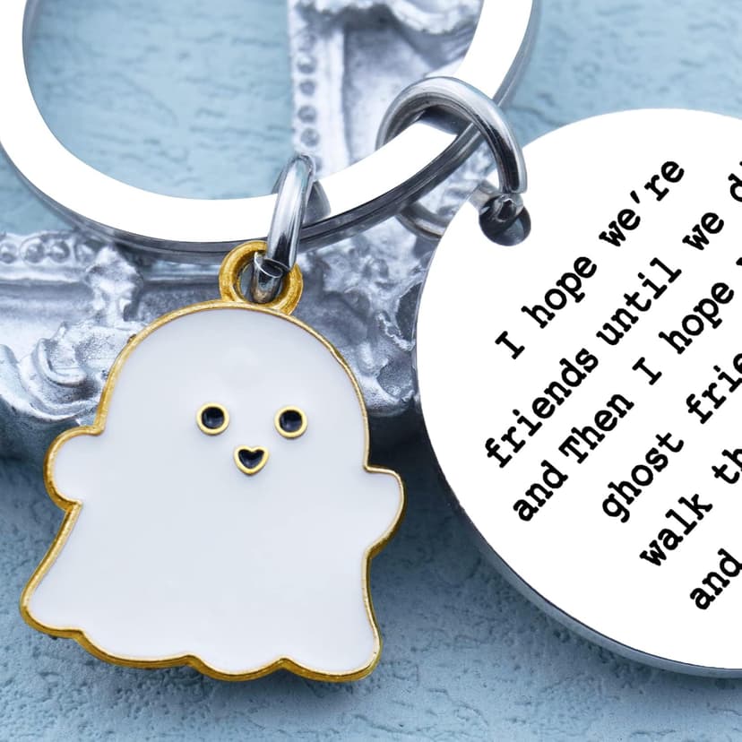 igvean Best Friend Keychains Funny Birthday Gift for Friends Christmas Halloween Gifts for Women Friend Boo Basket Stuffers