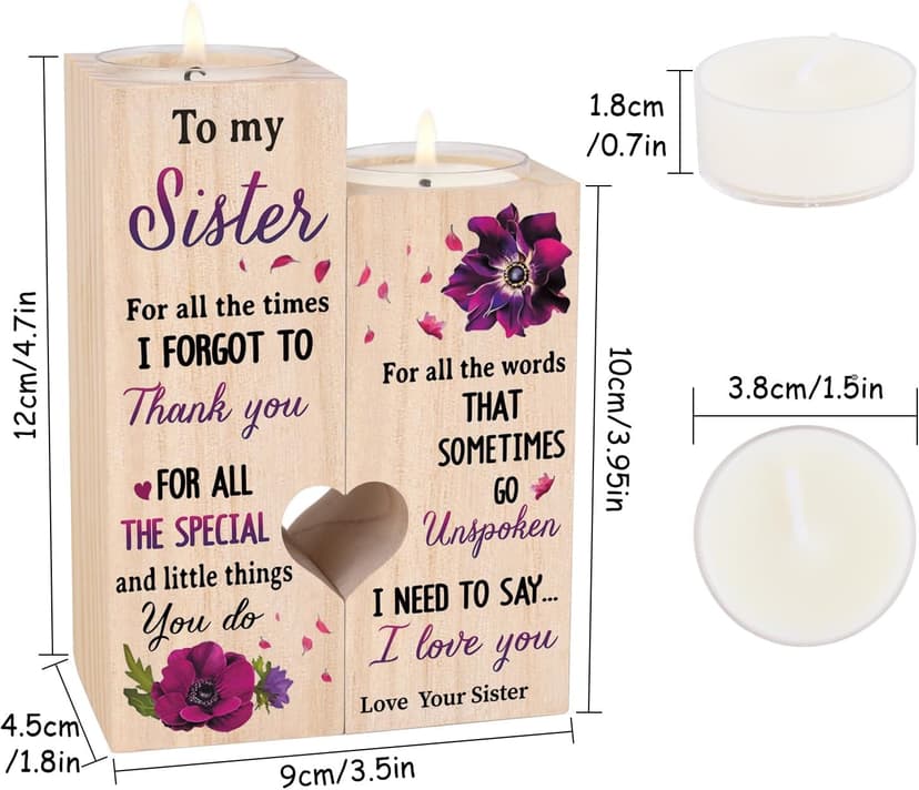 Sisters Gifts from Sister, Unique Birthday Gifts for Sisters, Best Sister Gift Ideas for Christmas Thanksgiving, Personalized Thank You Gifts