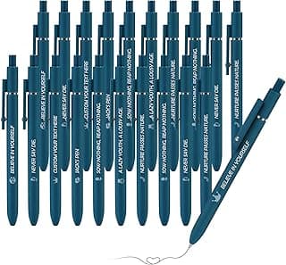 ENOMY Personalized Ballpoint Pens with Logo/Name/Text, Black Ink Custom Engraved Pen in Bulk, Ideal for Christmas Gifts, Birthday Presents, College, Offices & Businesses