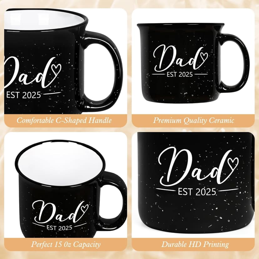 Maustic Mom and Dad Mugs, New Parents Gifts for Couples, New Mom and Dad Gifts for Expecting First Time Parents, 15 Oz