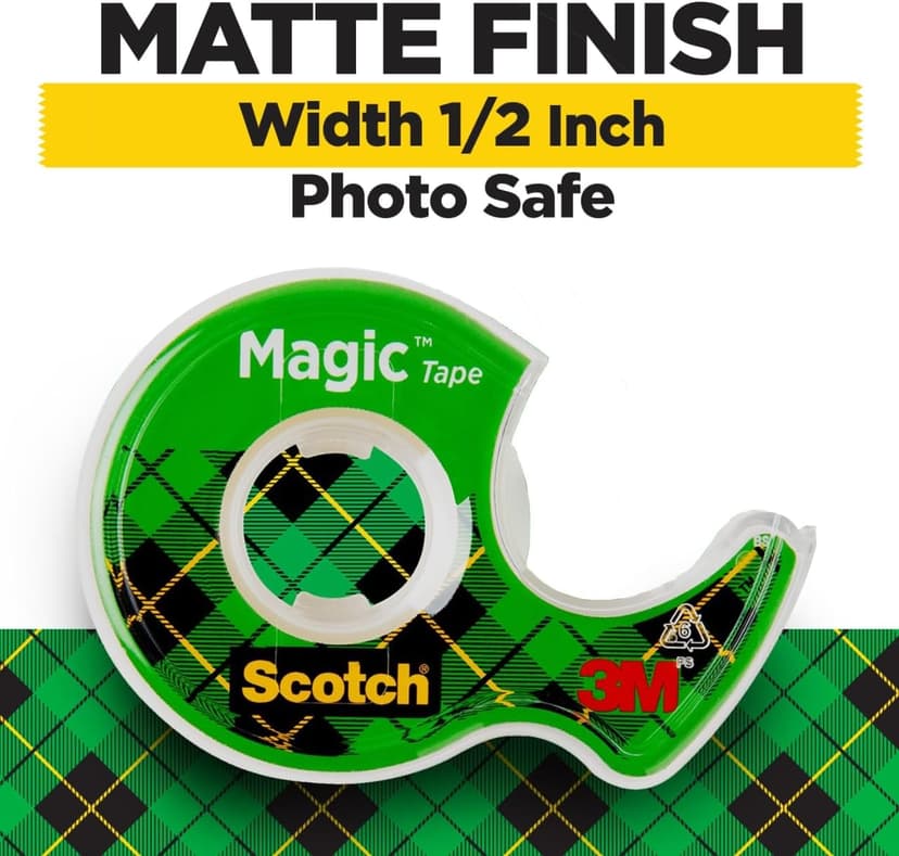 Scotch Magic Tape, Invisible, Home Office Supplies and Back to School Supplies for College and Classrooms, 6 Rolls with Dispensers