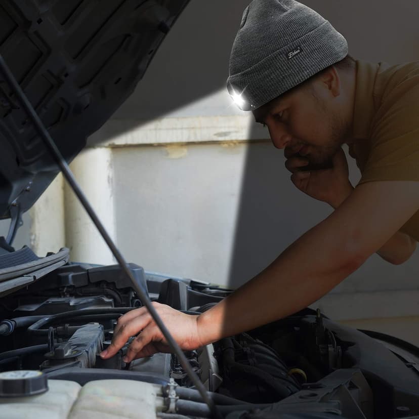 Etsfmoa Unisex Beanie with The Light Gifts for Men Dad Father USB Rechargeable Caps