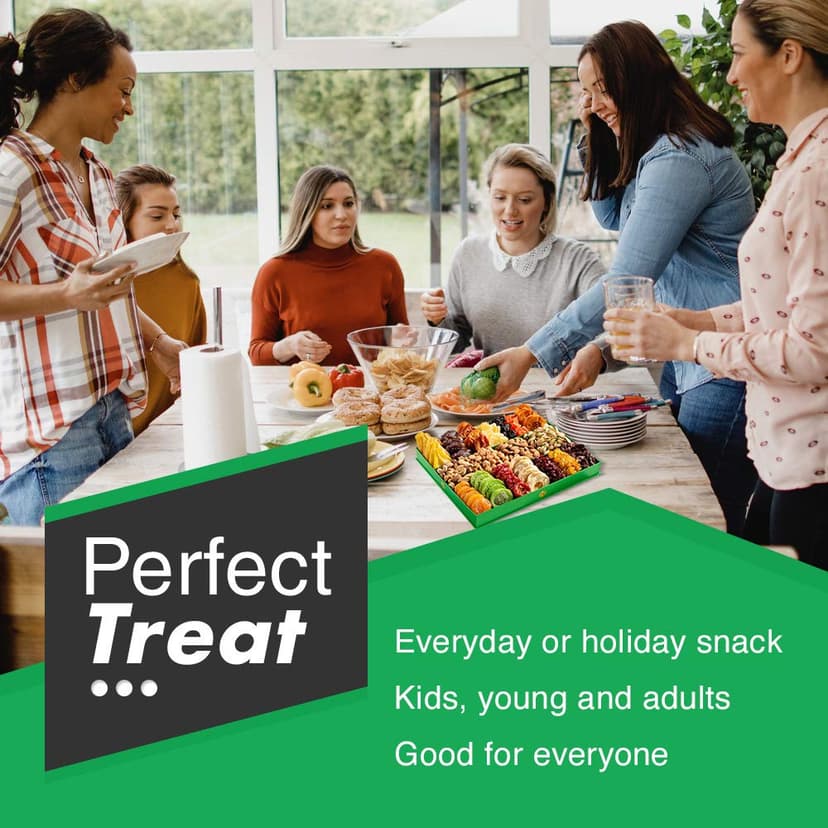 Holiday Christmas Dried Fruit & Nuts Gift Basket - Extra Large Selection of 18 Food Tray - Assorted Food Gift Box for Christmas, Holiday, Family, Sympathy, Men & Women.