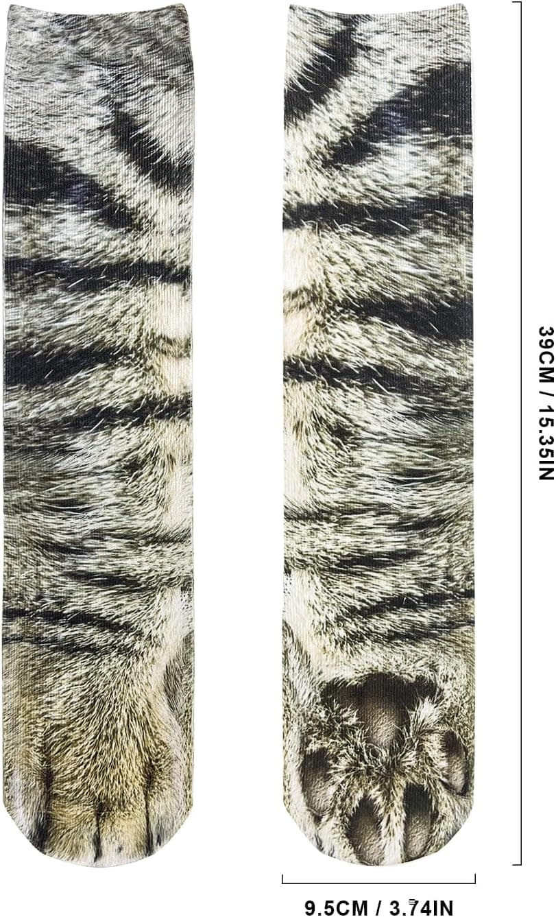 Banvih 3D Animal Paw Socks - Funny Socks Novelty Unique Gag Gifts for Teens Adults Women Men