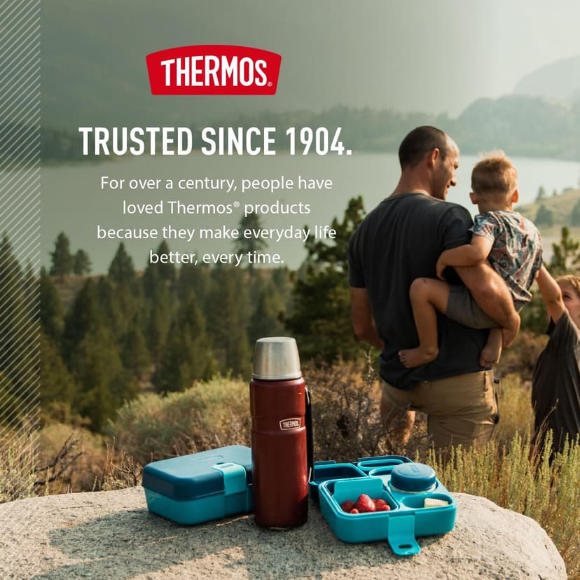 THERMOS Stainless King Vacuum-Insulated Beverage Bottle, 40 Ounce, Midnight Blue