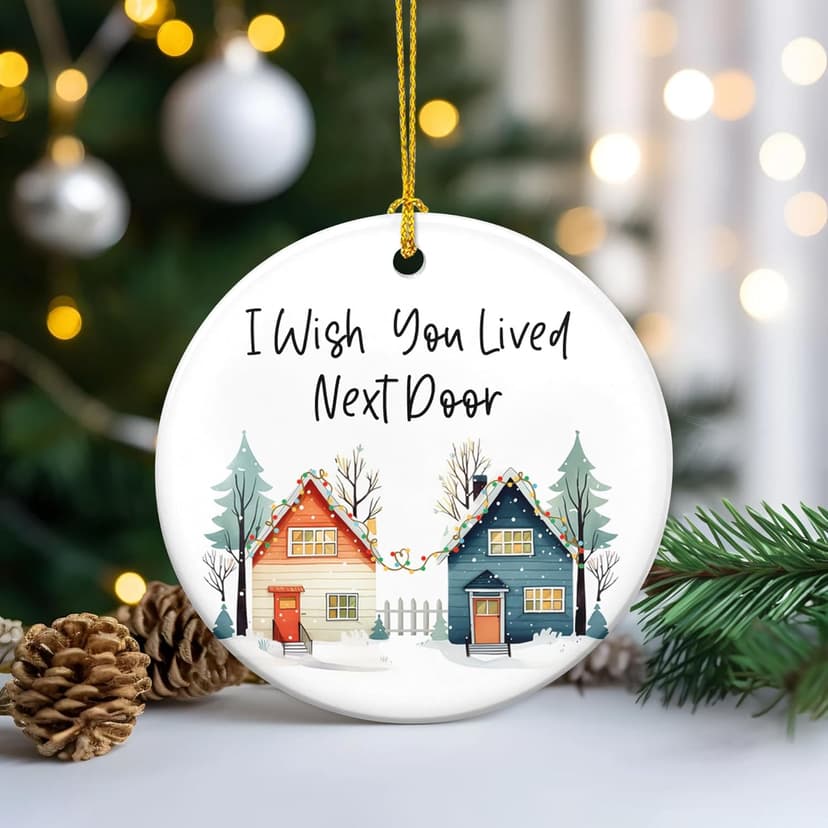 Friend Gifts for Women Friendship, Christmas Ornament - Christmas, Birthday Gifts for Women, Long Distance Friends, BFF, Work Besties Gift Ideas - Christmas Tree Decoration Ceramic Ornament