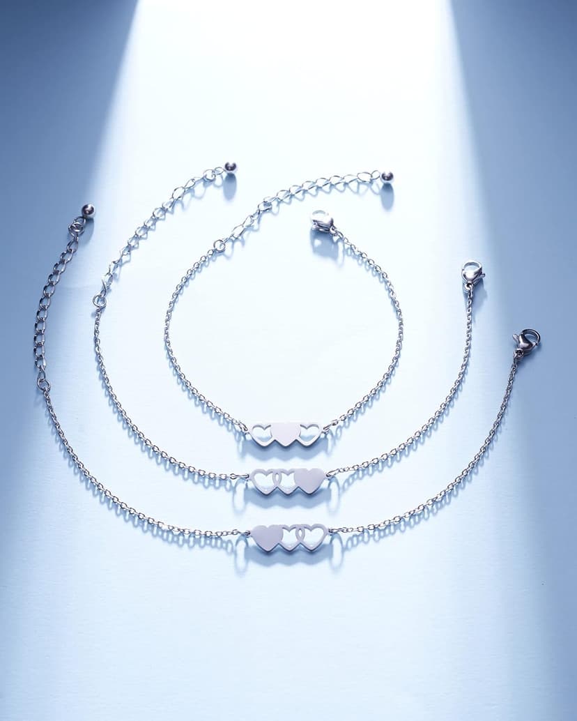 HOFOYA Sisters Best Friends Forever Matching BFF Necklace Set for 2 3 4,Mom Daughter Necklaces,Friendship Necklace,Christmas Birthday Gift for Women Teens BFF Sister.