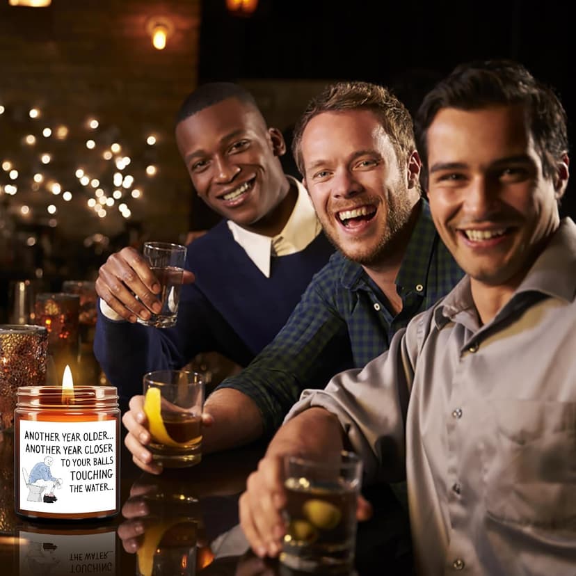 Birthday Gifts for Men Dad Boyfriend Him Husband Grandpa Brother Uncle Coworker Best Friend, Funny Present 65th 30th 75th 60th 40th 50th Birthday Gift Ideas, Happy Birthday Candles Unique Mens Gifts