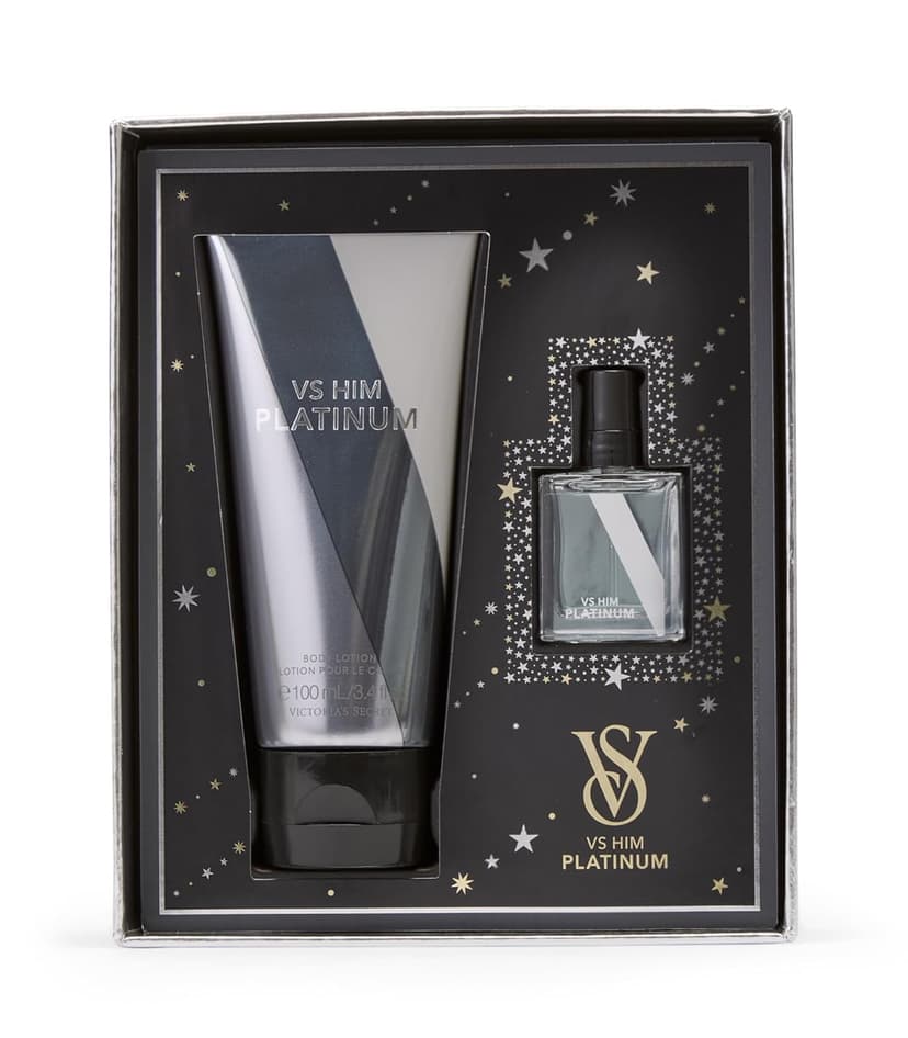 Victoria's Secret Platinum Mini Fragrance Duo Gift Set, Cologne & Travel Lotion