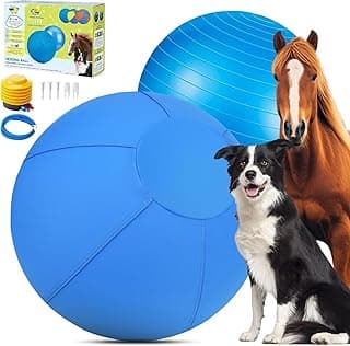 Herding Ball for Dogs - 18" Dog Herding Ball, Agility Equipment, Herding Ball for Australian/German Shepherd Collie, Dog Toys for Christmas/Birthday Gifts (Blue, Medium - 18")