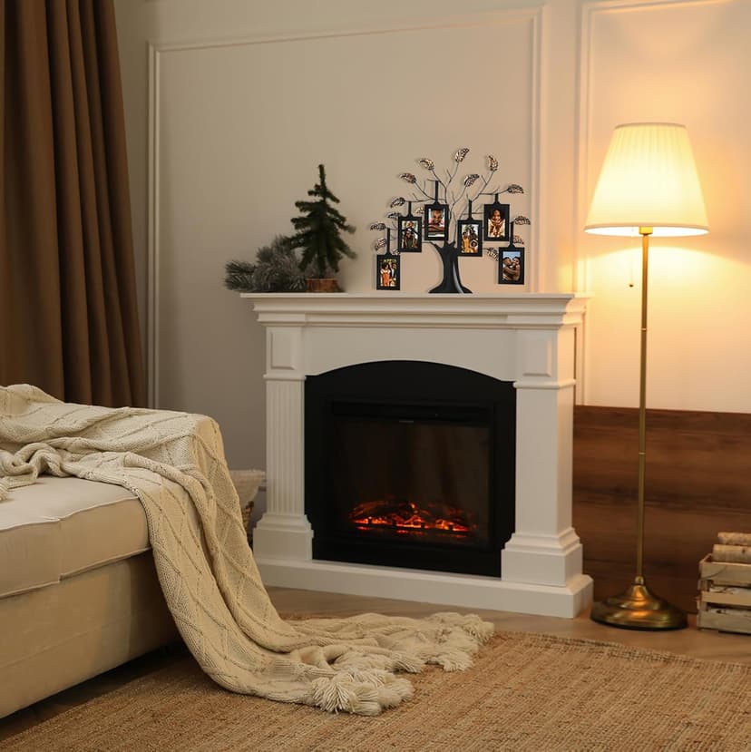 Americanflat Family Tree Picture Frame - Includes 6 Hanging 2x3 Picture Frames - Adjustable Ribbon Tassels - Ideal as Mother’s Day Gifts, Birthday Gifts, or Christmas Decor - Black and Bronze