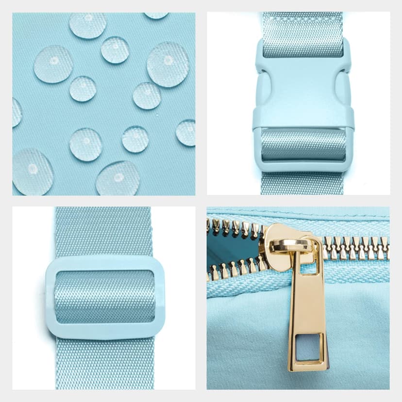 Gitus Gifts for 7 8 9 10 11 Year Old Girls Belt Bag Fanny Pack Crossbody Bags with Initial Letter Patch Birthday Gifts for Daughter Sister Friends Teen girls (Icing Blue-A)