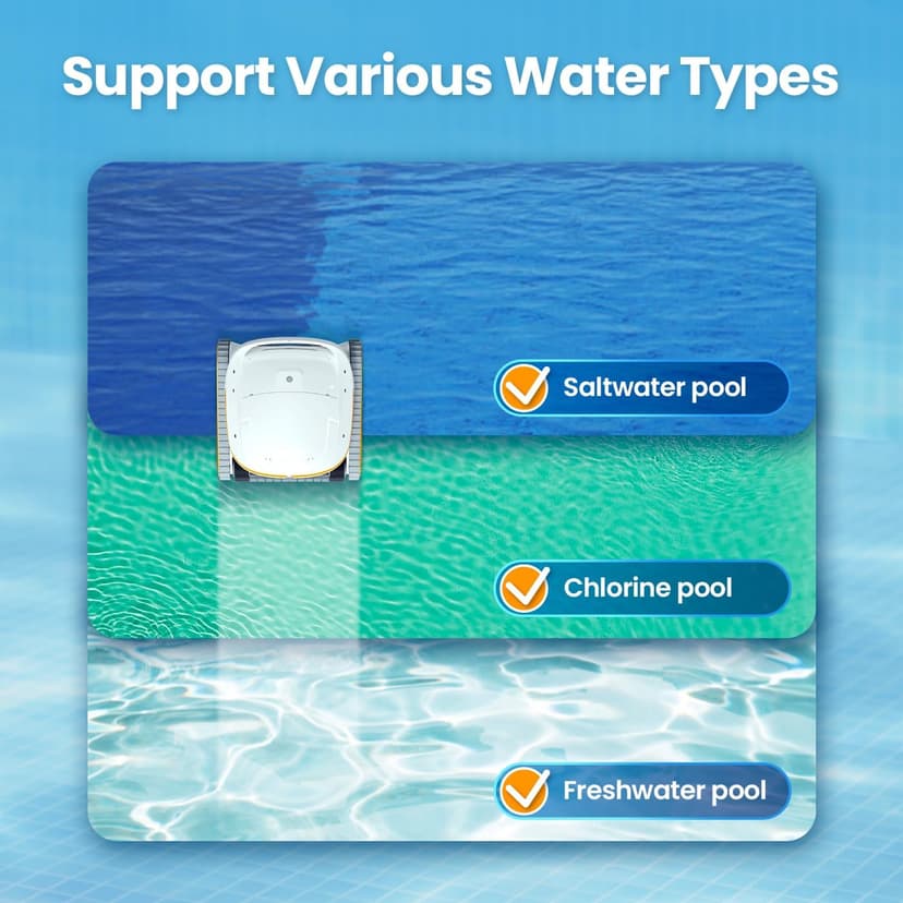 2025 Chasing Hydro 3 Robotic Pool Cleaner for Inground/Above Ground Pools, 150W Cordless Pool Vacuum, Max 200min Runtime, 4.1L Filter Basket, Auto Waterline/Wall Cleaning, Max 1076 sq.ft Coverage