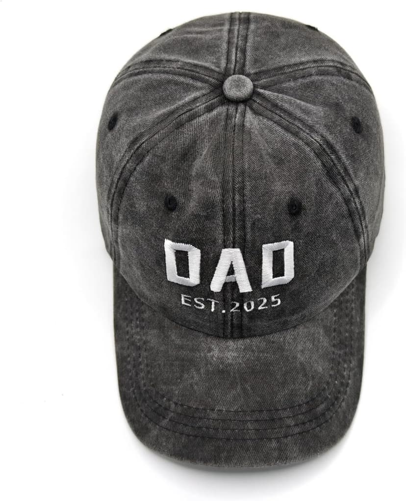 New Dad Gifts 2025, First Time Dad to be Hat, Adjustable Baseball Cap