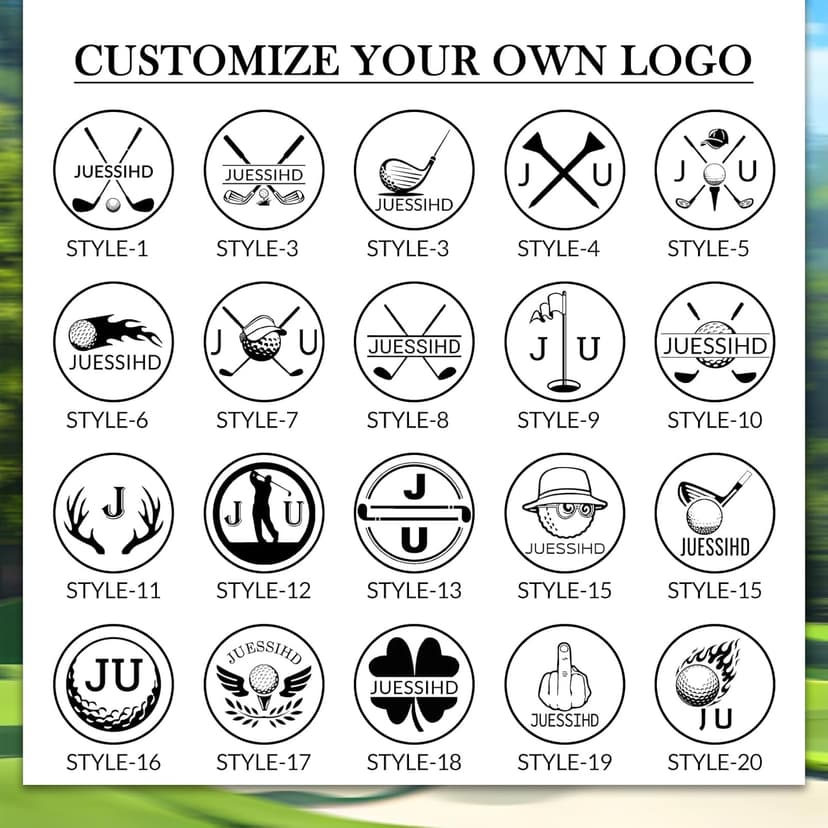 Golf Ball Stamp Personalized - Custom Monogram Logo & Name Marker with Durable Waterproof Ink, Reusable Stamper for Golfers, Men, Women Gifts, Unique Golf Accessories for Retirement, Birthday, Party