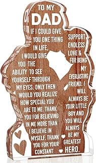 Dad Gifts from Son -Dad Birthday Gift from Son -Dad Christmas Valentines Easter Gifts Idea Daddy New Dad To My Best Dad Ever Gifts Father's Day Desk Decor Acrylic Plaque Sign