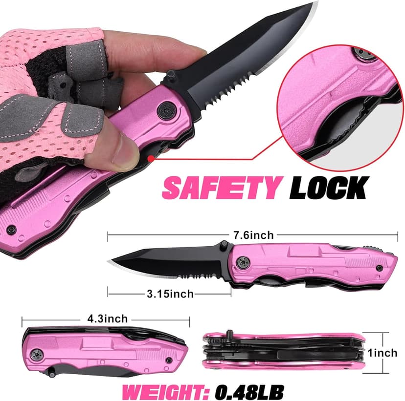Gifts for Women, Mom, Wife, Girlfriend, Best Friend, Christmas, P-ink Multitool Knife - Gifts for Mom, Unique Gift Ideas for Women, Mothers Day Anniversary Valentines Day Birthday Gifts for Women