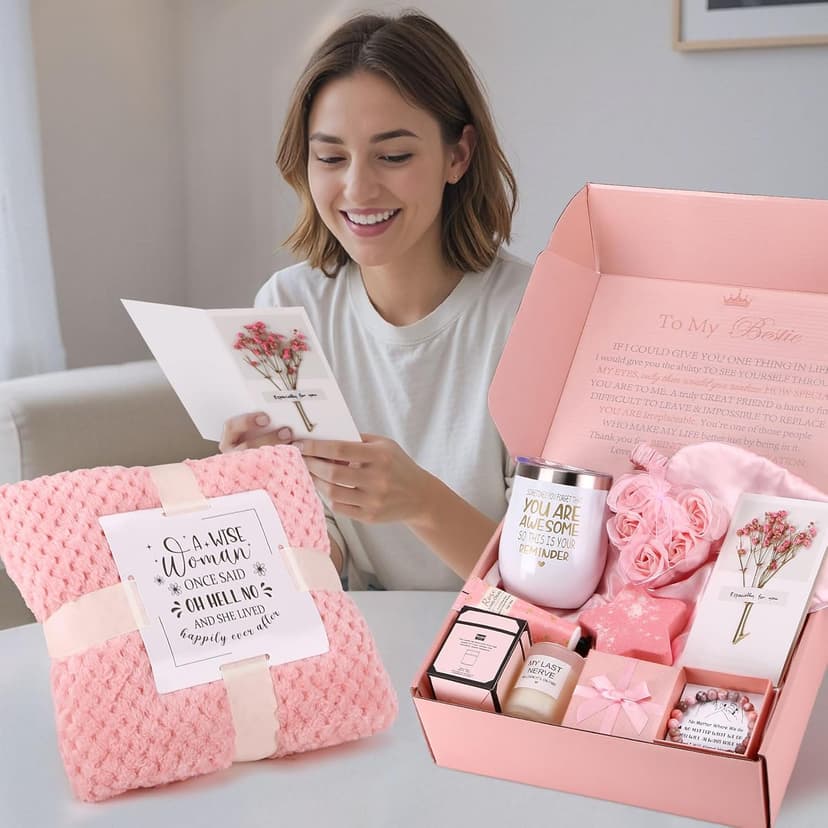 Best Friend Birthday Gifts for Women Self Care Package, Funny Friendship Gifts for Friends Female Bestie BFF Sisters, Christmas Gift for Bestfriend Mom Her Wife Girlfriend, Unique Spa Gift Baskets