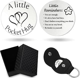 Yiflin Unique Gifts for Women,Men,Friend,Family - Birthday, Christmas, Valentine's Day Gifts - Pocket Hug Token with Keychain