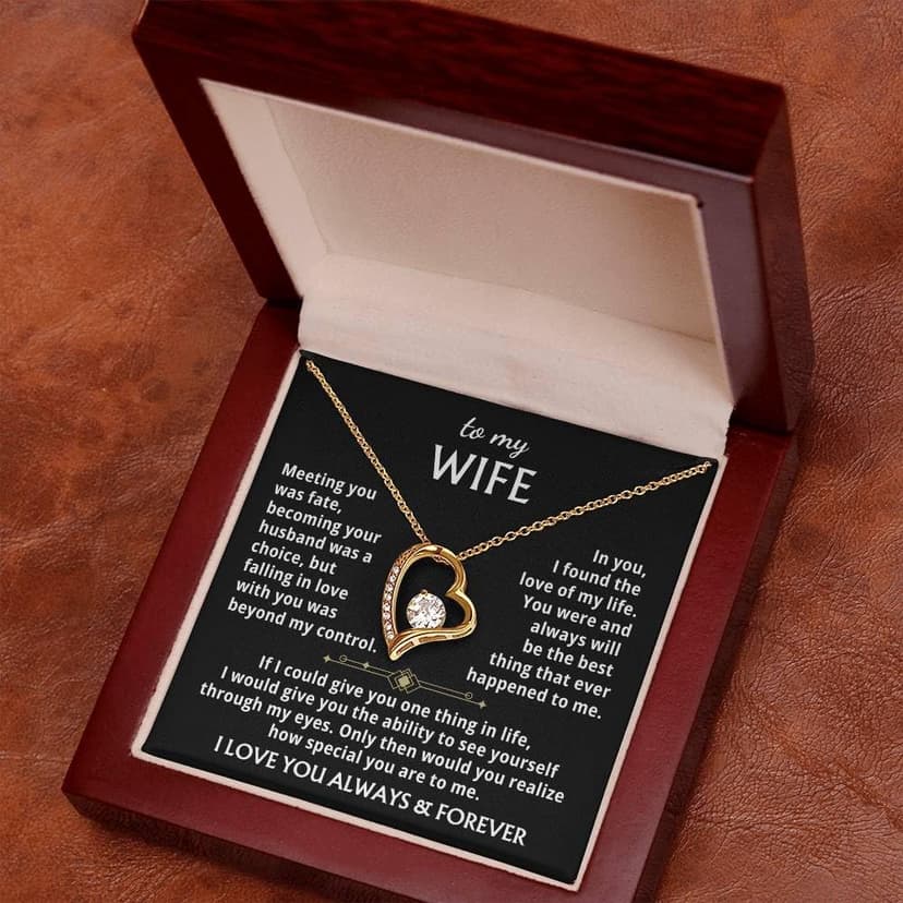 Jewelry To My Wife - The Best Thing That Ever Happened To Me, Forever Love Necklace, Gift for Her, Romantic Christmas Birthday Valentine Gift