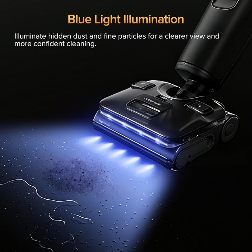 roborock F25 Ultra Steam Wet Dry Vacuum Cleaner, 356°F Steam Mop & 187°F Hot Water Cordless Vacuum Mop All in One, Floor Washer with Blue Light, 194°F Self-Cleaning, 180° Lay-Flat, AI Assitant Wheels