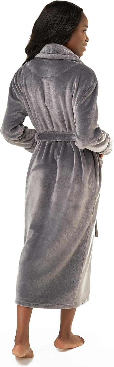 Turquaz Plush Robes For Women, Soft Warm Fleece Bathrobe for Women