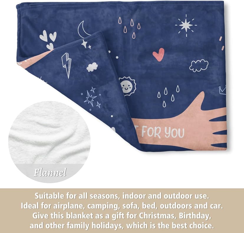 Craftique I Love You Gifts for Him Her - Soft Blanket with Love Hug - Long Distance Relationship Gifts, Anniversary/Birthday Gift for Boyfriend Girlfriend Friend