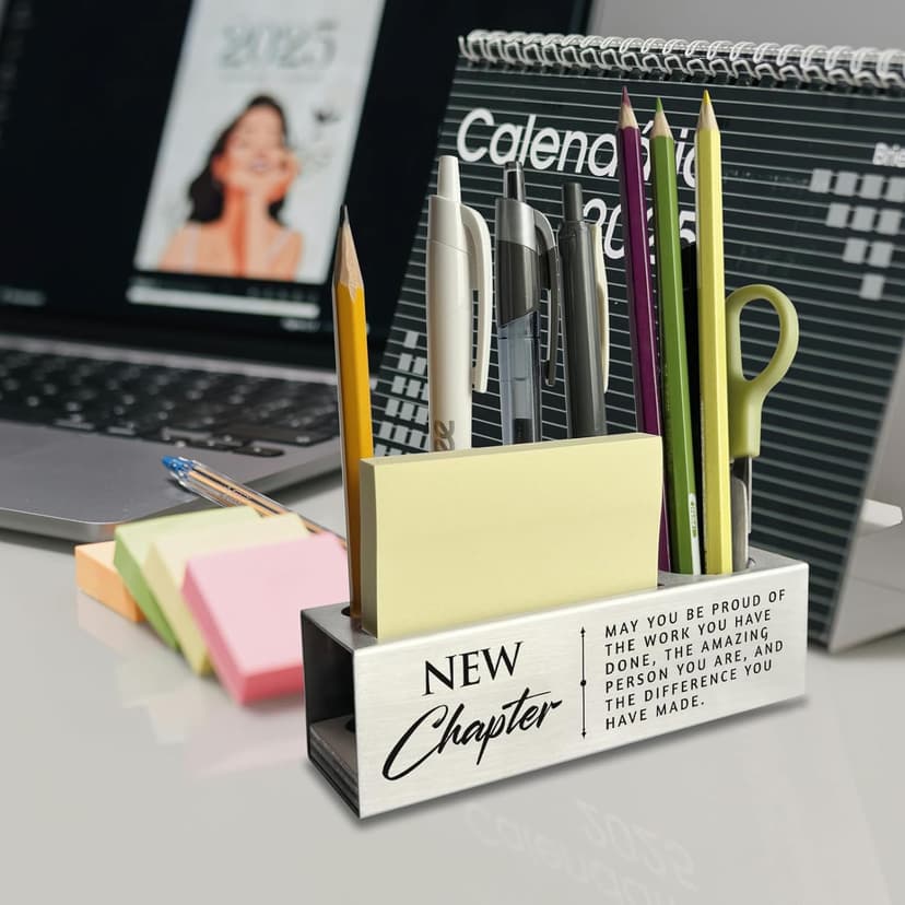 akeke New Chapter Gifts for Women, Job Promotion Gifts, New Beginnings Gifts for Coworkers, Appreciation Thank You Coworker Leaving Gifts New Job Moving Away Pencil Holders & Pen Holders ASB65