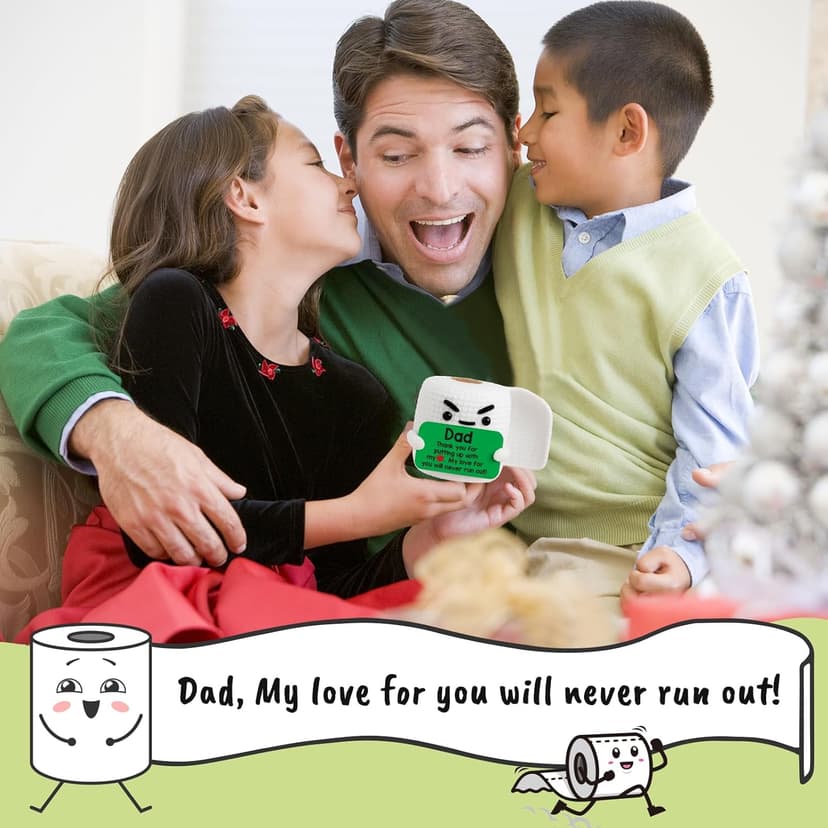 Dad Birthday Gifts for Dad from Daughter Son Christmas Funny Small Gag Cool Handmade Crochet I Love You Daddy New Bonus Step Best Dads Ever Thank You Fathers Day Christmas Stocking Stuff Gift