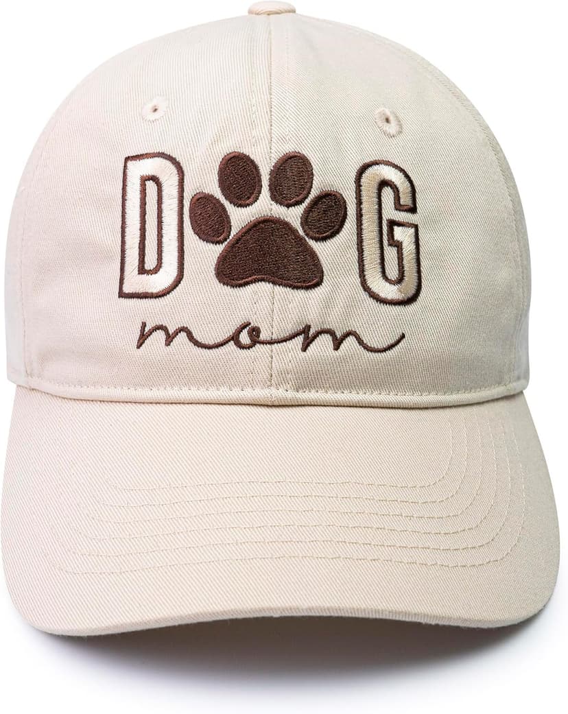 Women's Embroidered Dog Mom Hat Adjustable, Embroidered Baseball Cap for Women, Birthday Gifts for mom Black