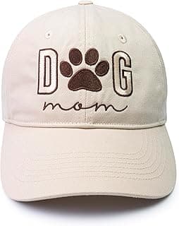 Women's Embroidered Dog Mom Hat Adjustable, Embroidered Baseball Cap for Women, Birthday Gifts for mom Black