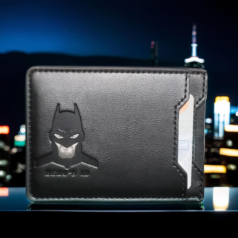 Leather Bat Wallet - Personalized wallet Man Woman, Superhero Mask - Slim Card Holder, Bat ID Heroic wallet- Unique Holiday Gift Birthday, Anniversary, for Dad, Husband, Boyfriend, Wife, Father's day