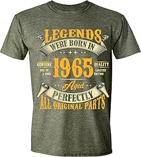 60th Birthday Shirt for Men, Legends were Born in 1965, Vintage 60 Years Old Tee T Shirt