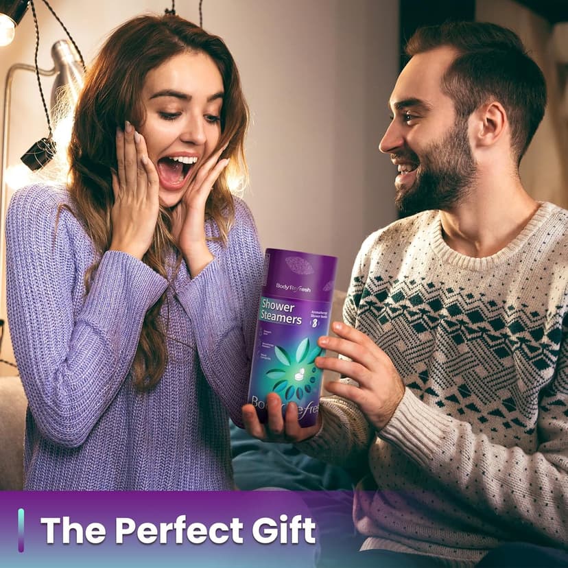 Shower Steamers Aromatherapy - Birthday Gifts for Women, 8 Pack Shower Bombs with Essential Oils, Stress Relief Home Spa Relaxation Gifts for Mom, Christmas Stocking Stuffers