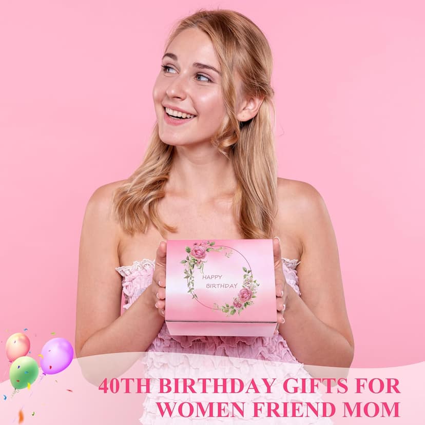 40th Birthday Gifts Women, 1985 40th Birthday Decorations for Women 40 Year Old Birthday Gifts for Wife Sister Best Friends 40 th Birthday Decorations