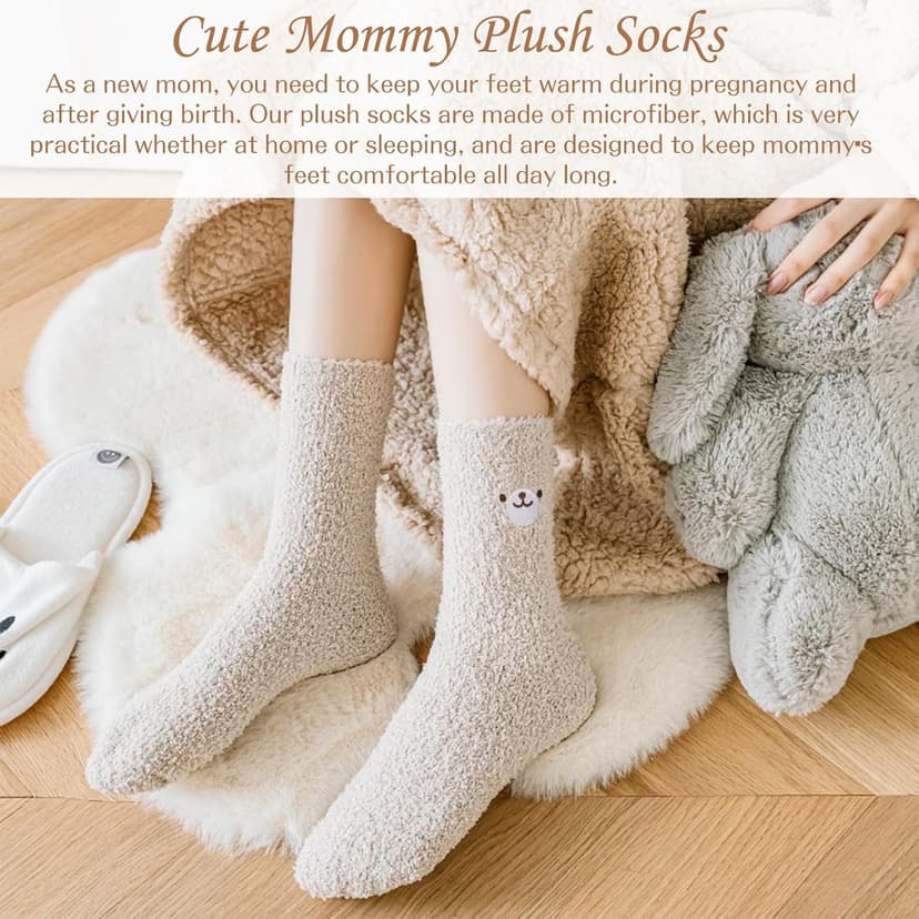 New Mom Gifts for Women, 9pcs Pregnancy Gifts for Expecting Mom, Cute Baby Gifts New Parents Gifts for Couples w/Mom and Dad Mugs for Gender Reveal Baby Shower First Time Mom to be Gifts(Khaki)