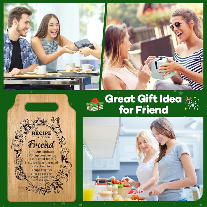 Best Friend Birthday Gifts for Women Men, Christmas Decorations for Bestie BFF Sister, Friendship Gifts for Women Friends Her Him Female Male Boys Girls, Funny Best Friend Cutting Board Gifts Ideas